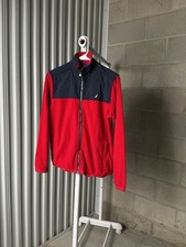 Nautica Zipper Logo Accent Youth L/G 14/16 Mid-Length Red Navy Jacket vintage