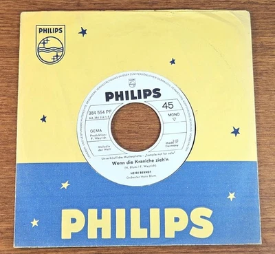 HEIDI BERNDT "Wenn die Kraniche zieh'n" german 60er EX WL PROMO Schlager 7" 45 - Bild 1 von 3