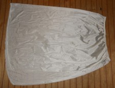 Vintage Half Slip SIZE MEDIUM white nylon side slit VASSARETTE long length 27"