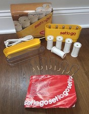 Vtg 1975 Clairol Set to Go Hot Rollers 5 Travel Hair Curlers Model K-5-S Box