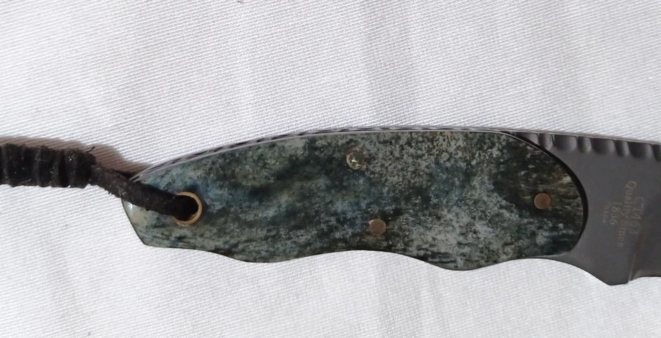 New Colt CT463 Small Titanium Blade Fixed Blade Knife W/Leather Sheath Org. Box - Image 3 of 4