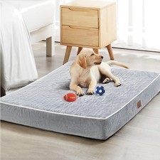 Stylish Orthopedic Dog Bed with Waterproof Fabric - XL 42"x30"x4" for Comfort