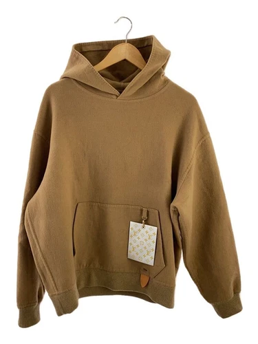 LOUIS VUITTON（LV） Felpa con cappuccio Louis Vuitton M lana cammello HHB68WOWC doppia faccia con davanti macchiato usata