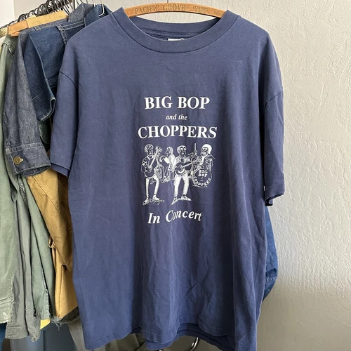 Vintage Big Bop And The Choppers Concert T Shirt Size L Rock Vintage vintage concert t-shirt, vintage, single stitch, B+ condition
