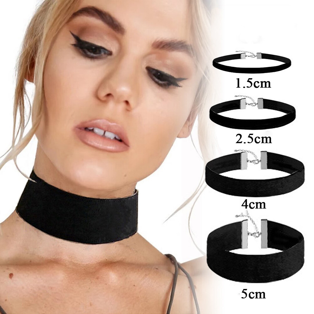 Tattoo Choker Black Cloth Choker Choker Necklace Velvet Black