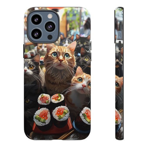 Japan Cats Sushi Rolls Phone Case for iPhone 17 16 15 14 13 12 11 X XR SE - 第 90/119 張圖片
