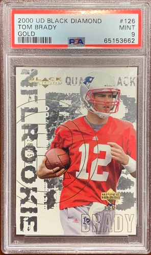 2000 TOM BRADY ROOKIE UPPER DECK BLACK DIAMOND GOLD #/500 PSA 9 POP 25!