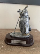 Pewter Resin Signature Series Golf Bag Award TROPHY B.I.G 2006 2nd Place