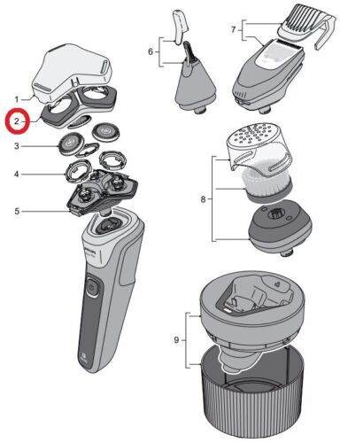 Black Head Blade Holder Support Bracket Frame Assy For Philips Shaver - Bild 3 von 3