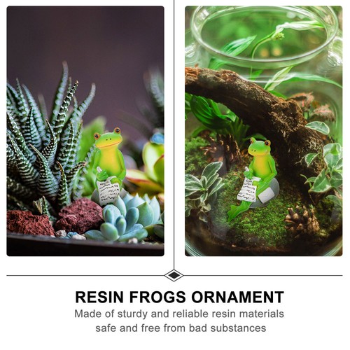Resin Yoga Frogs Miniature Animals Figurines Terrarium Animals - 第 3/12 張圖片