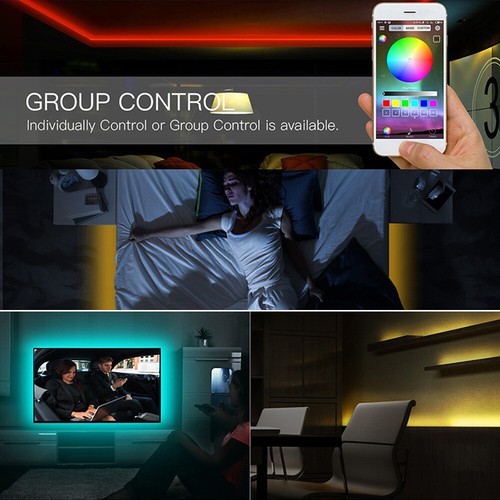 5050 SMD RGB LED Streifen Stripe 5V USB Lichtband Bluetooth APP Musik Controller - Bild 9 von 15