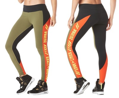Panel Ankle Leggings - Army Green XS 