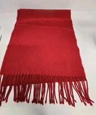 Cejon Fringe Italian Scarf Red One Size Made in Italy 98072