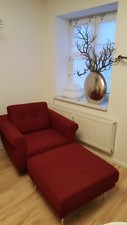 Thommy m Sitzdesign Markenmöbel Germany Einzelstück Loveseat Sessel & Hocker rot