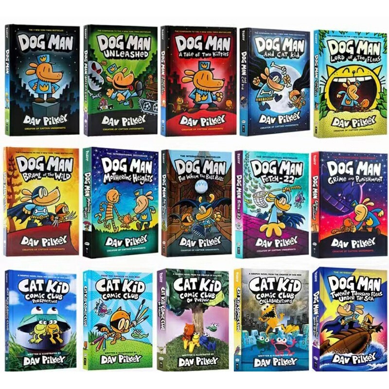 Dog Man Series Dogman Children's Collection 1-17 Books Set by Dav
