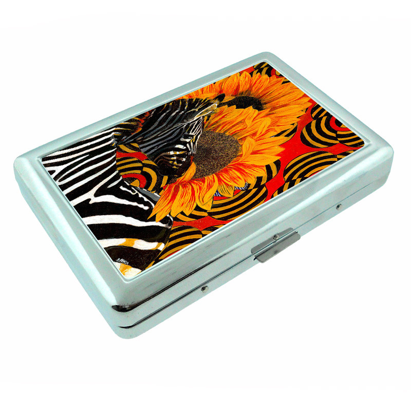 sunflower cigarette case ORIENTAL LIGHTER in United Kingdom the Zippo logo was imprinted on the lighter and a border was added Beautiful hignetts sunflower cigarette packet