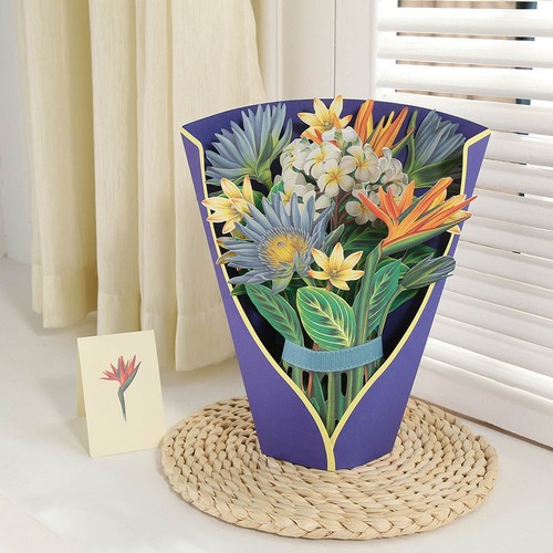 Mother's Day Gift,Pop Up Flower Bouquet Greeting Card,3D Paper Bouquet of Mixed - Picture 28 of 30