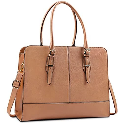 Laptop Bag for Women Leather Work Tote 15.6 Inch Laptop for