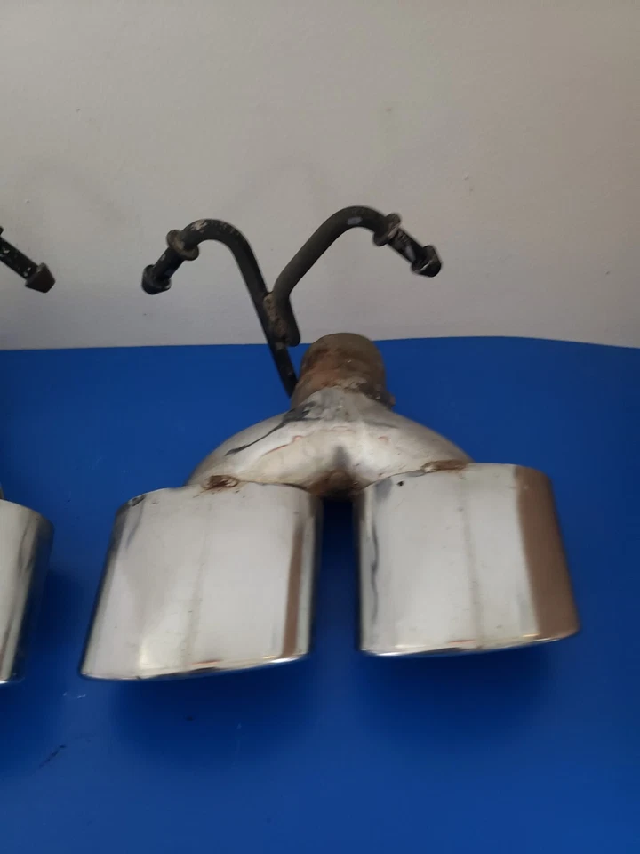 1996 96 Cadillac Eldorado OEM Exhaust Pipe Tips Rear Tail Throat Muffler Steel - Image 3 of 4