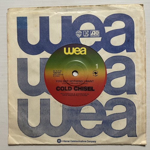 Cold Chisel You Got Nothing I Want Vinyl Record 7” 45 RPM 100191 WEA 1981 OG - Picture 9 of 24