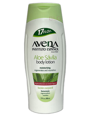 Avena ALOE VERA Body Lotion Moisturizer Dry Cracked Skin Cream Moisturizing 17oz