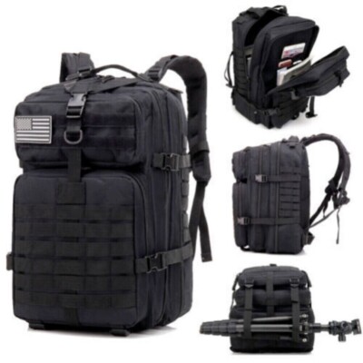 Tactical Molle Backpack 45L Rucksack Outdoor Military Hiking Camping Travel  Bags | eBay