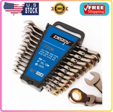 Flex-Head Ratcheting Wrench Set 12 Piece, SAE Ratchet Combination Wrenches...