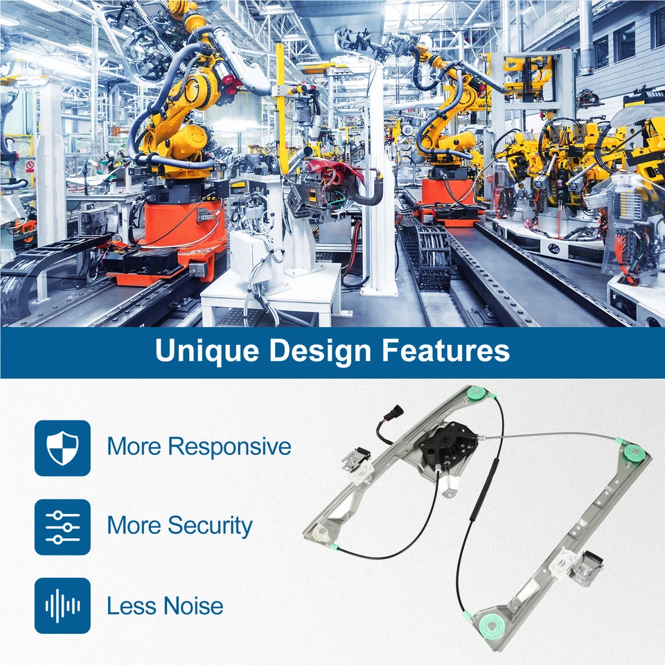 Regulador de ventana eléctrica para Buick Rendezvous 2002-2007 trasero izquierdo con motor Foto 4 de 4