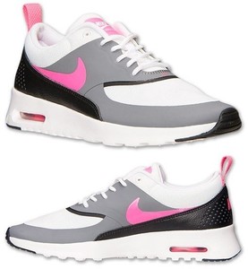 nike thea womens grey and pink