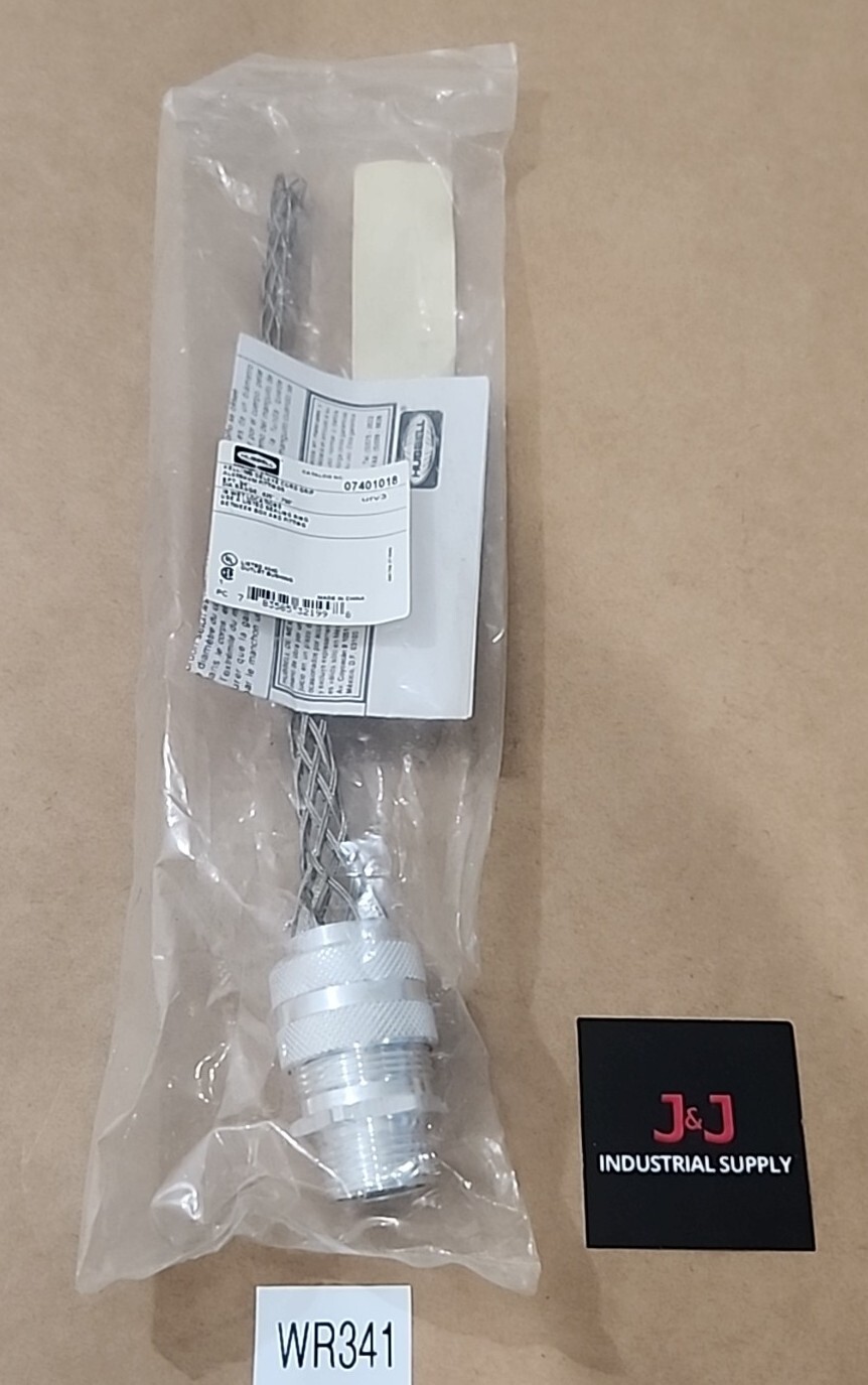 *NEW* Hubbell Kellems 07401018 Aluminum 3/4”Npt Cord Grip .625".750