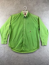 Tommy Hilfiger Men's Light Green Long Sleeve Dress Shirt Large Button Down/89-30