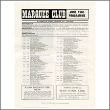 The Who/The Moody Blues June 1965 Marquee Club Promotional Handbill (UK)