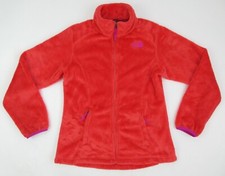 Girls  The North Face Fleece Jacket Sz Large 14 16 Bright Tomato Red CP8V