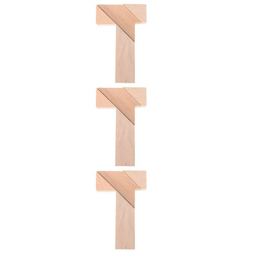 Puzzle a T in Legno 4 Pezzi, Enigma Logico, Gioco di Puzzle a Cubi in Legno, - Foto 18 di 20