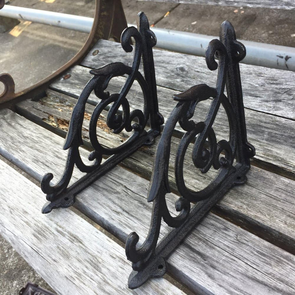 Antique Style Cast Iron Brackets Garden Braces Rustic Shelf Bracket