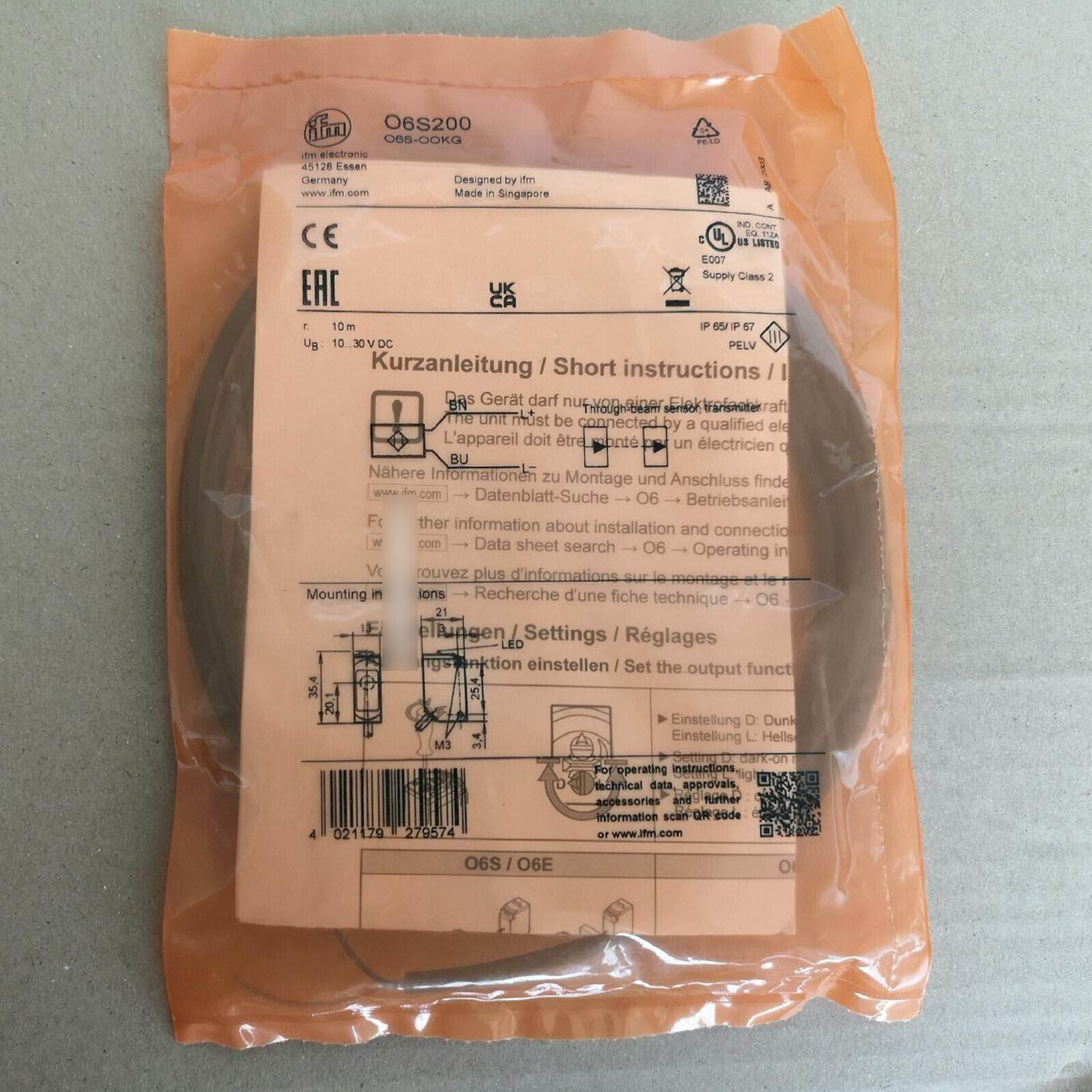 1PC NEW For IFM Photoelectric Switch Sensor O6S200 #F8