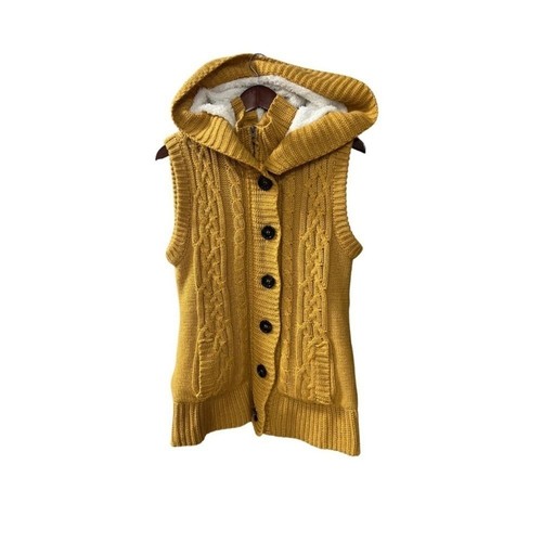 Ci Sono by Cavalini Women Sleeveless Hooded Sweater Size L - Picture 2 of 10