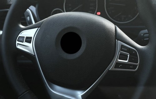 For BMW 3 4 Series GT 2013-2019 Matte Silver Steering Wheel Button