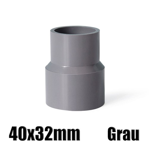 Ø20mm-200mm PVC Reduzierstück Muffe Rohr Fitting Klebefittings Lang Konisch Grau - Picture 16 of 43