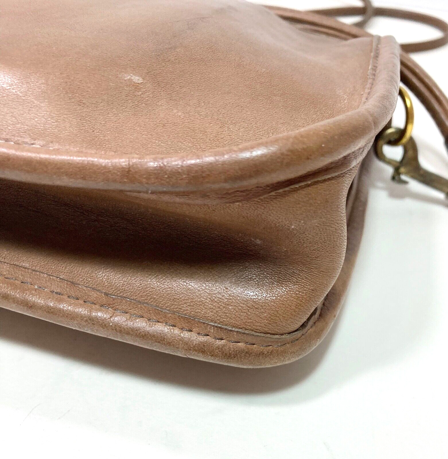 VINTAGE COACH BROWN LEATHER SHOULDER BAG PURSE, WRIST… Gem