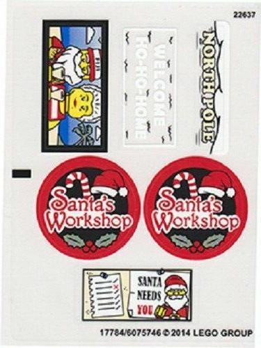 LEGO STICKER SHEET ONLYSANTA'S WORKSHOP 10245 New Authentic from set 10245stk01 - Picture 1 of 1