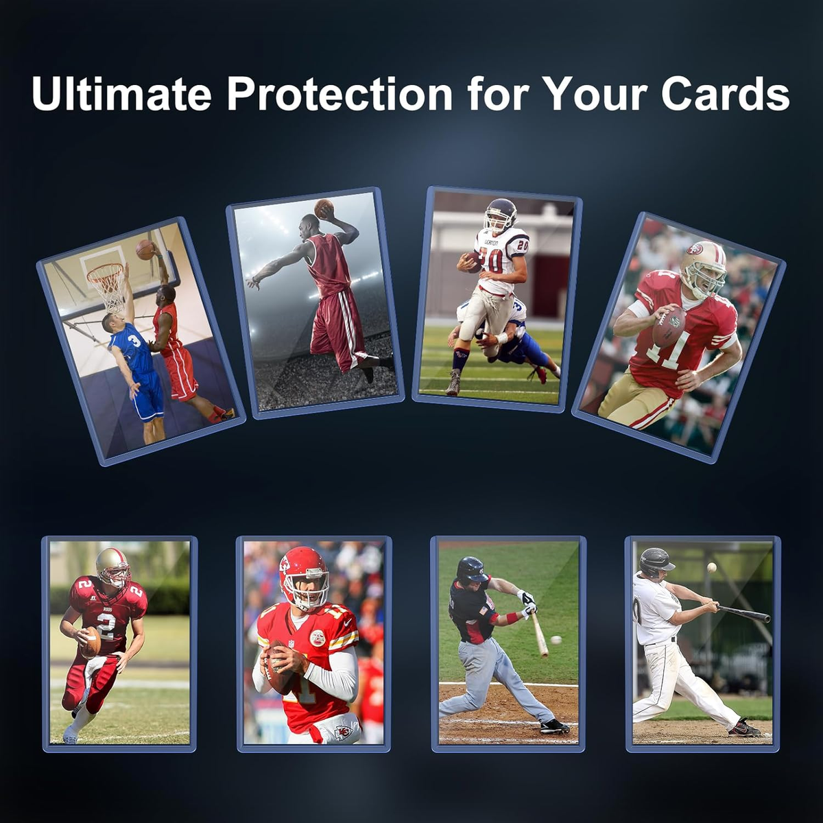 1000 Hard Plastic Card Sleeves for Baseball & Football Cards - 3"x4 | eBay