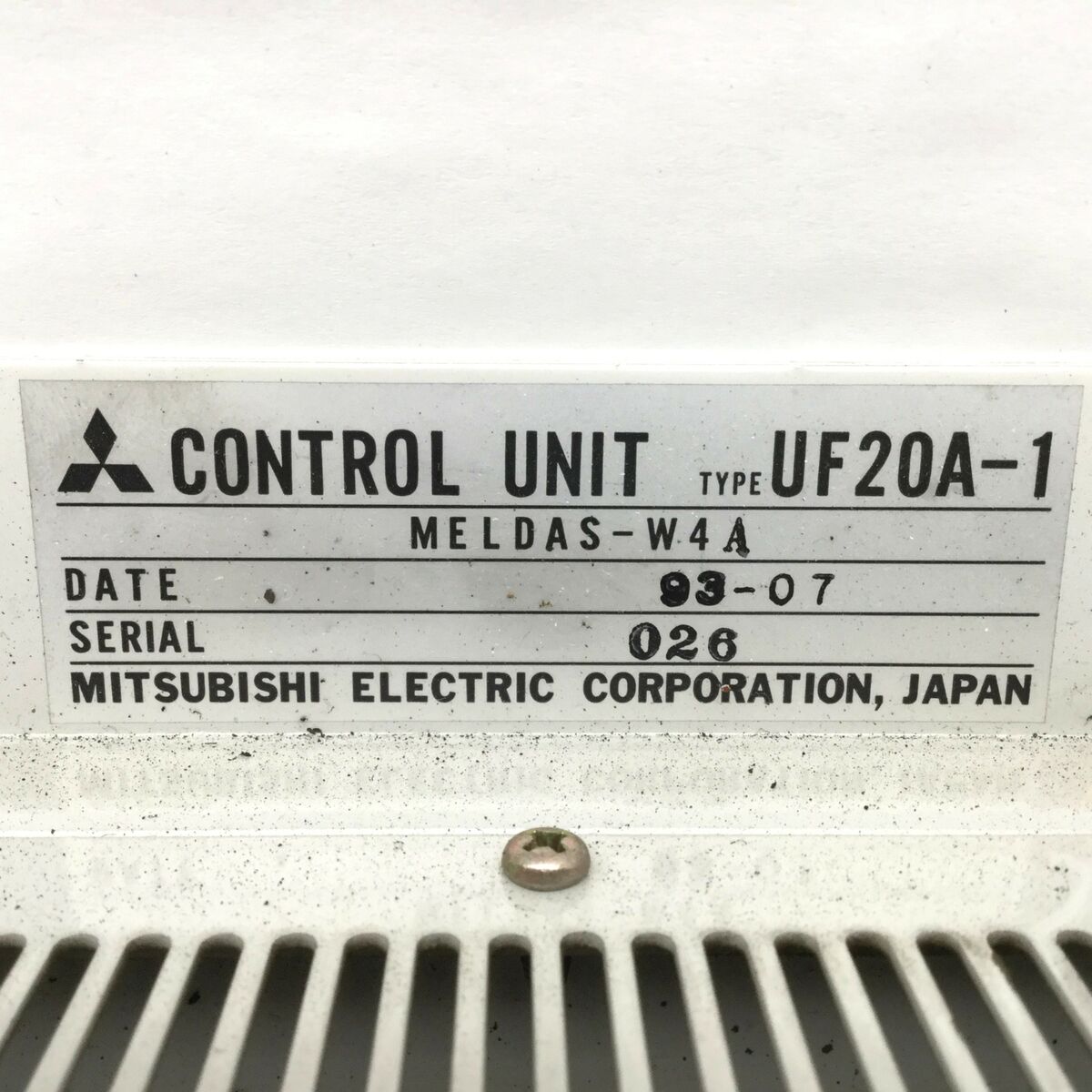 Mitsubishi UF20A-1 MELDAS-W4A Control Unit Rack For DWC-110C Mitsubishi UF20A-1 MELDAS-W4A Control Unit Rack For DWC-110C