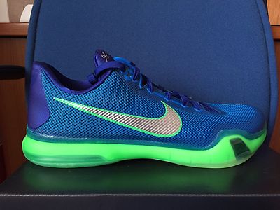 Nike Kobe 10 X Low Emerald City 705317-402 Green Royal Blue