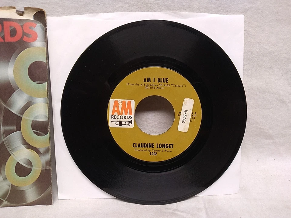 Claudine Longet Am I Blue / A Flea In Her Ear 45 RPM A&M Records 1002 1968 - Image 2 of 4