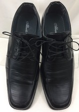 ALBERTO FELLINI Men's Lace-Up Oxfords Dress Shoes Almond Toe Black-SETH Size 7.5