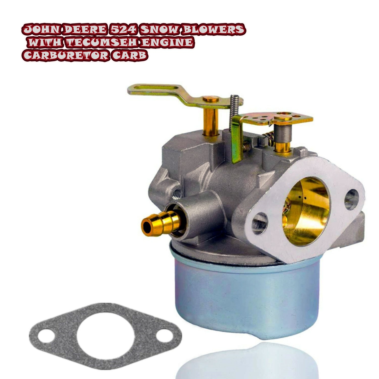 JOHN DEERE 524 SNOW BLOWERS WITH TECUMSEH ENGINE CARBURETOR CARB PRO