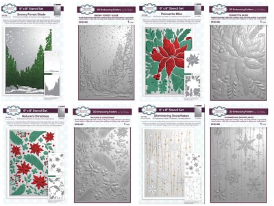 Creative Expressions 3D 5''X7'' EMBOSSING FOLDER + Companion Coloring Stencils Set