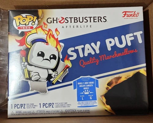 Funko Pop! Tees - Ghostbusters Afterlife Mini Puft On Fire - Size L