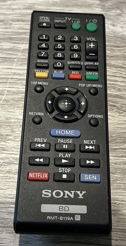 Sony RMT-B119A Fernbedienung für (BDP-BX18 BDP-S185 BDP-BX110 BX310 BX39 BX510)